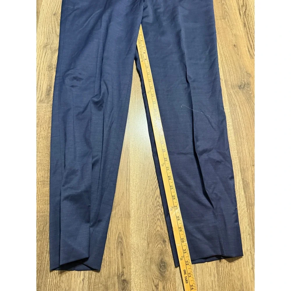 Awearness Kenneth Cole Pants Mens Size 38 Blue Dress Pants Flat Front Slim Fit